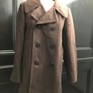 APC womens peacoat chicolate 100% wool